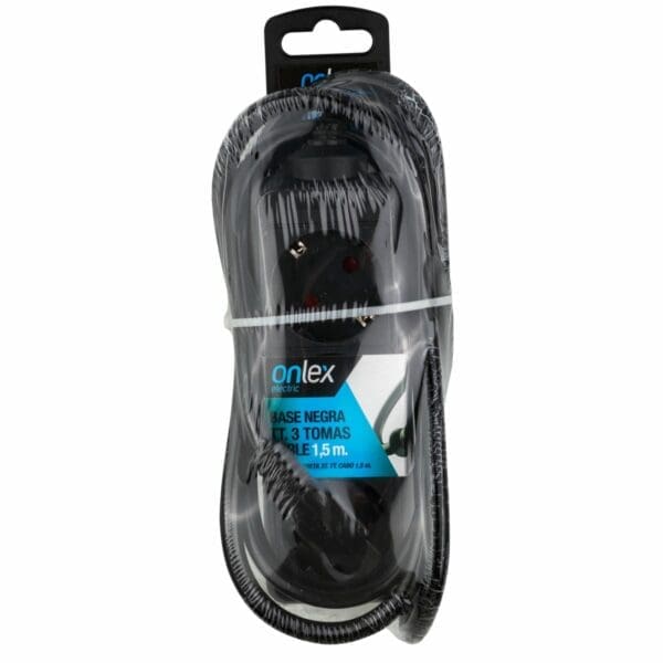BASE PRETA ONLEX T/T CABO 1,5 MTS 3 TOMADAS - Image 2