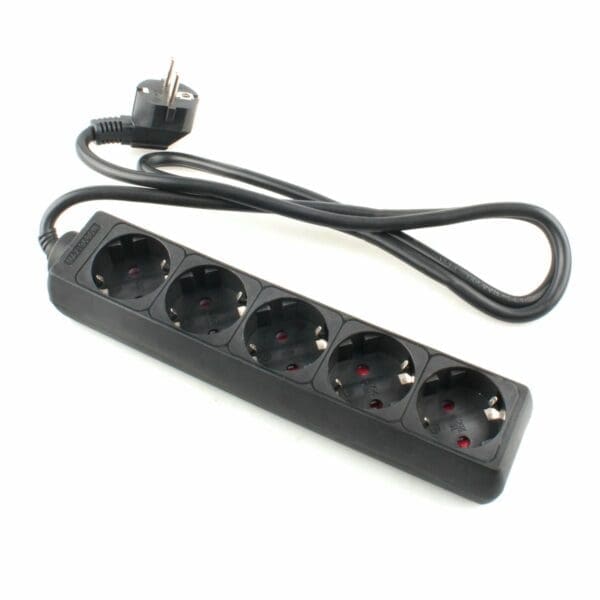 BASE PRETA ONLEX T/T CABO 1,5 MTS 5 TOMADAS