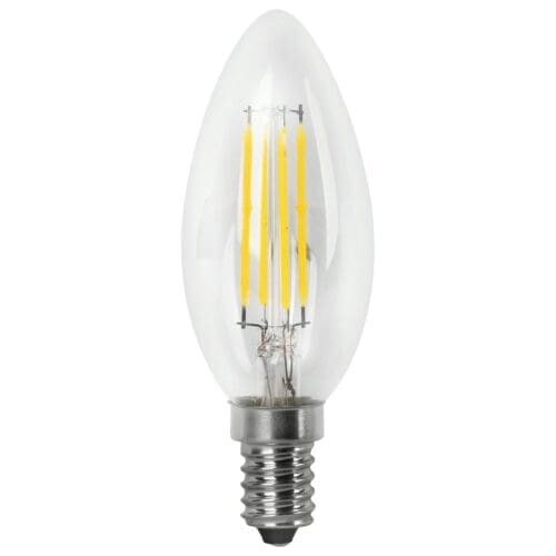 LÂMPADA LED VELA FILAMENTO MATEL C37 E14 4W QUENTE CLARA