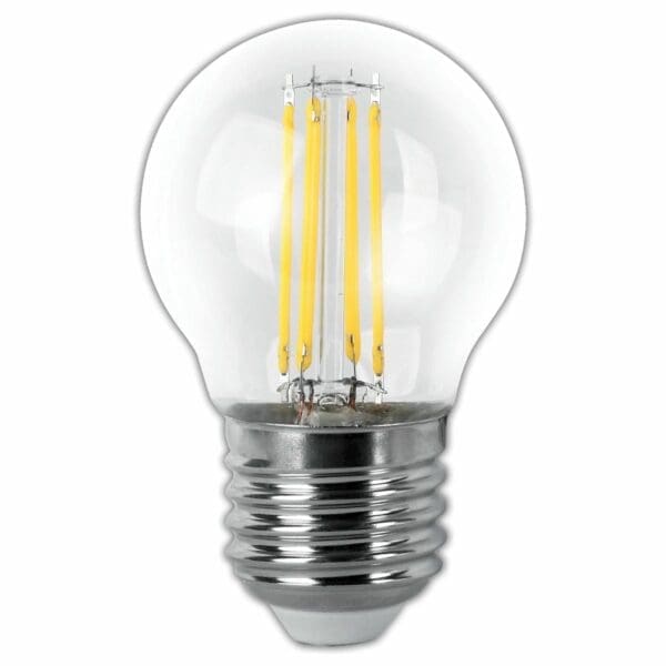 LÂMPADA LED FILAMENTO ESFÉRICA MATEL G45 E27 4W QUENTE CLARA