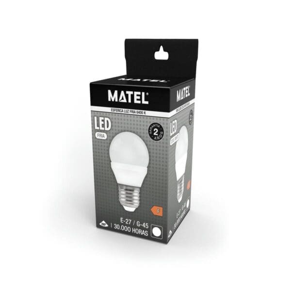 LÂMPADA LED ESFÉRICA MATEL E27 7W FRIA - Image 2