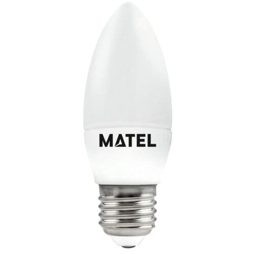 LÂMPADA LED VELA MATEL E27 7W QUENTE