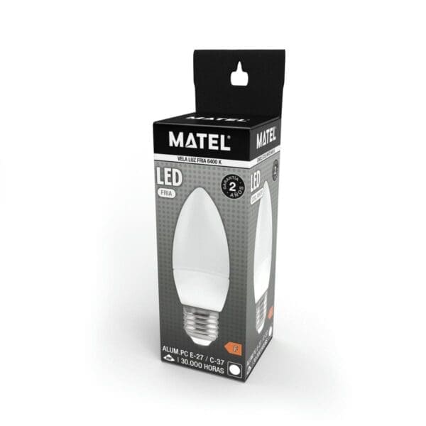 LÂMPADA LED VELA MATEL E27 7W FRIA - Image 2