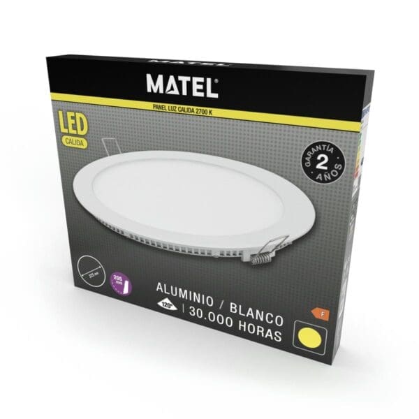 DOWNLIGHT LED REDONDO BRANCO MATEL 6W QUENTE - Image 2