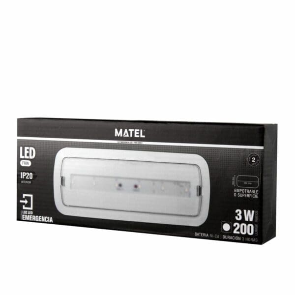 LUZ DE EMERGÊNCIA LED MATEL 3W 200LM 24CM - Image 2