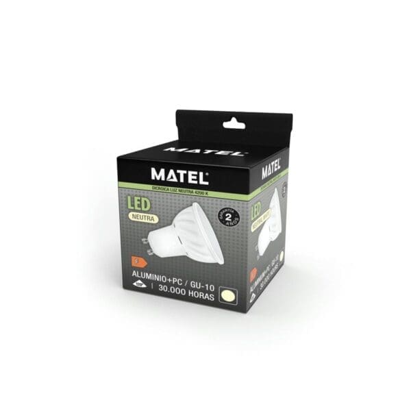 LÂMPADA LED DICROICA MATEL ALUMÍNIO FUNDIDO GU10 10W FRIA - Image 2