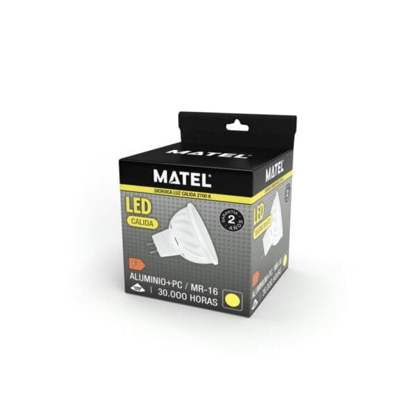LÂMPADA LED DICROICA MATEL ALUMÍNIO FUNDIDO MR16 10W QUENTE - Image 2