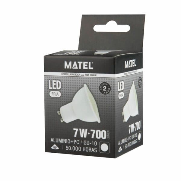 LÂMPADA LED DICROICA MATEL GU10 7W FRIA - Image 2