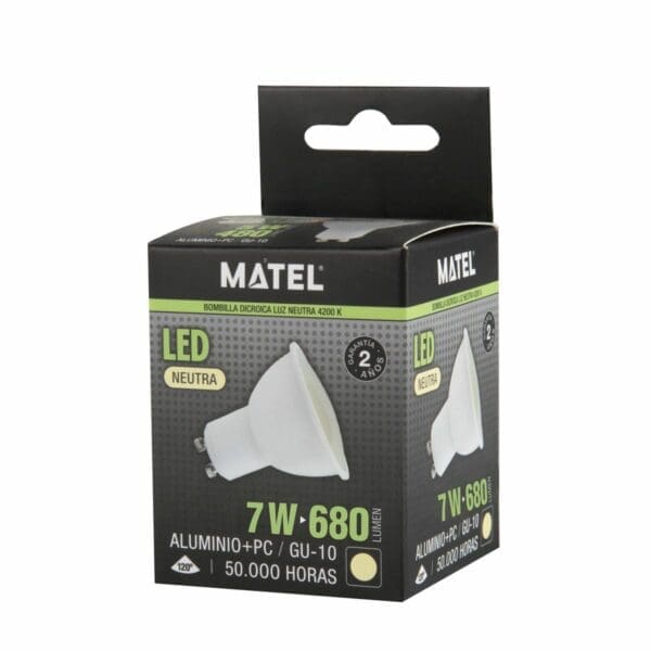 LÂMPADA LED DICROICA MATEL GU10 7W NEUTRA - Image 2