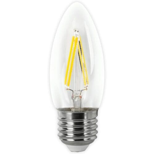 LÂMPADA LED VELA FILAMENTO MATEL C37 E27 4W FRIA CLARA