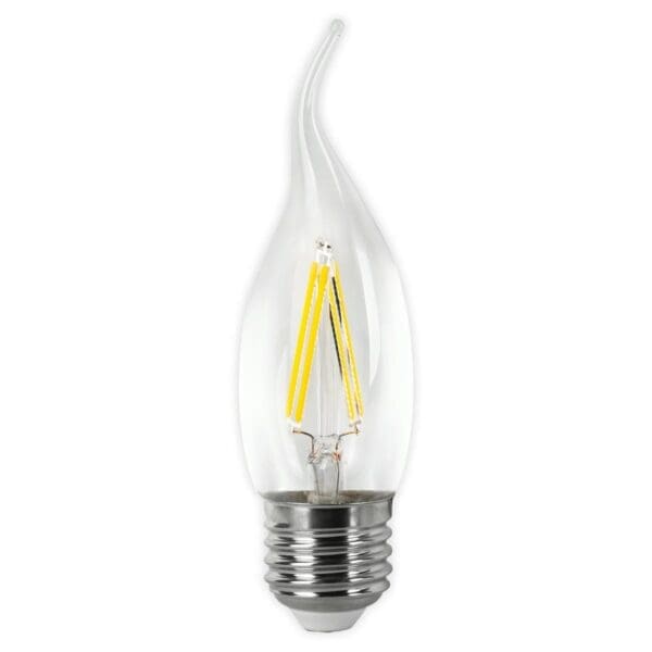 LÂMPADA LED CHAMA FILAMENTO MATEL C37 E27 4W FRIA CLARA