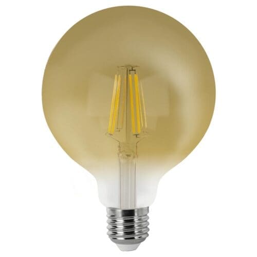 LÂMPADA LED GLOBO G95 FILAMENTO VINTAGE MATEL E27 6W