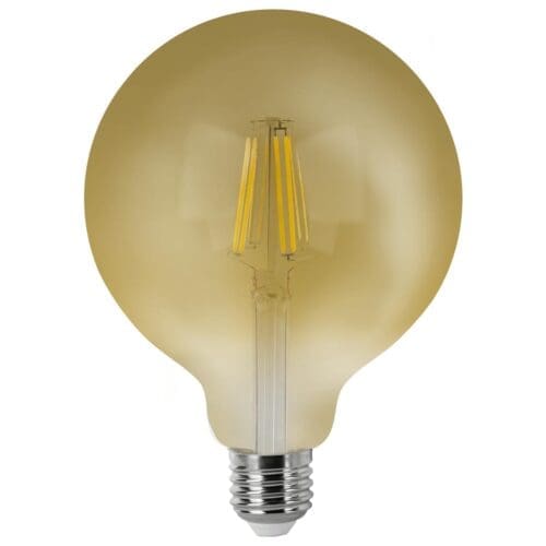 LÂMPADA LED GLOBO G125 FILAMENTO VINTAGE MATEL E27 6W