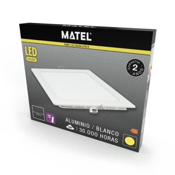 DOWNLIGHT LED QUADRADO BRANCO MATEL 3W QUENTE - Image 2