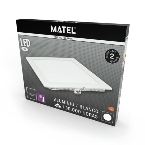 DOWNLIGHT LED QUADRADO BRANCO MATEL 6W FRIA - Image 2