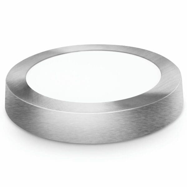 DOWNLIGHT LED SUPERFÍCIE REDONDO PRATA MATEL 24W NEUTRO