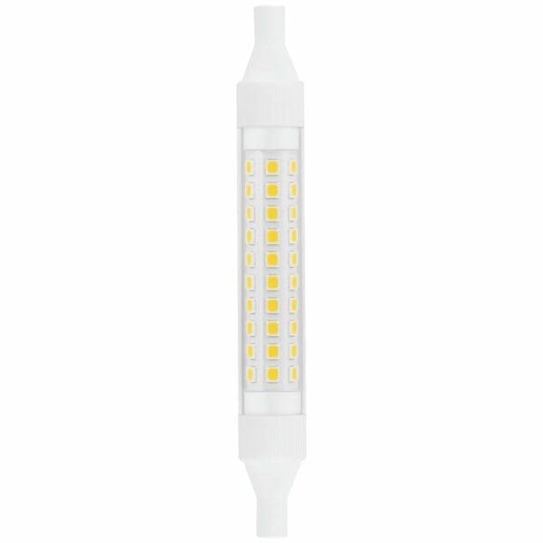 LÂMPADA LED LINEAR MATEL 118MM R7S 8W QUENTE