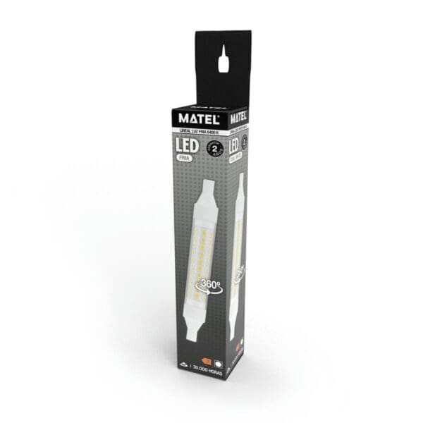 LÂMPADA LED LINEAR MATEL 118MM R7S 8W FRIA - Image 2