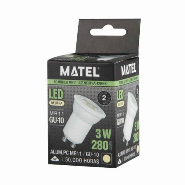 LÂMPADA LED MATEL DICROICA GU10 3W NEUTRA - Image 2