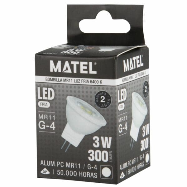 LÂMPADA LED DICROICA MATEL MR11 3W FRIA - Image 2