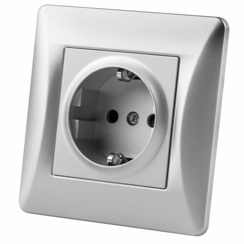 BASE SCHUKO EMBUTIR ONLEX PRATA UNIVERSAL 16A
