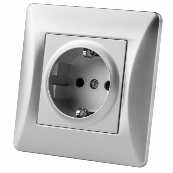 BASE SCHUKO EMBUTIR ONLEX PRATA UNIVERSAL 16A