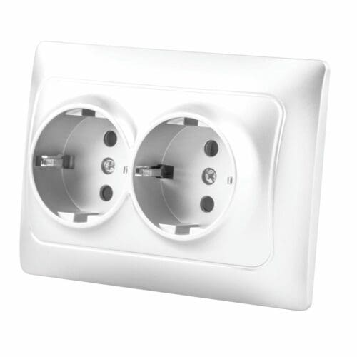 BASE DUPLA SCHUKO EMBUTIR ONLEX BRANCA UNIVERSAL 16A