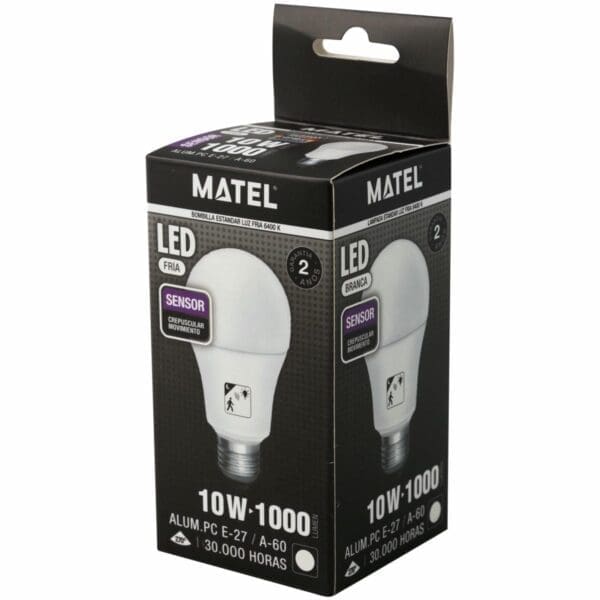 LÂMPADA LED MATEL CREPUSCULAR E MOVIMENTO E27 10W FRIA - Image 2