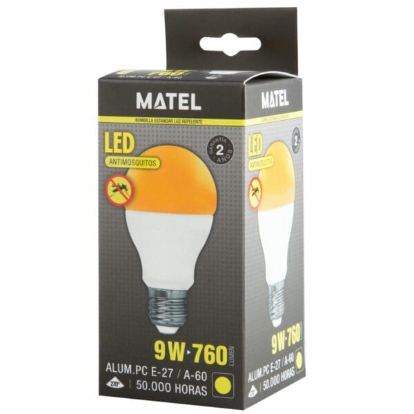 LÂMPADA LED ANTIMOSQUITOS MATEL PADRÃO E27 9W - Image 2