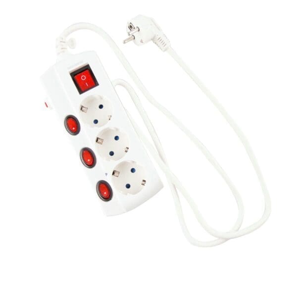 BASE INTERRUPTOR INDIVIDUAL ONLEX CABO 1,5 MTS 3 TOMADAS