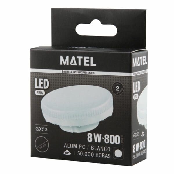 LÂMPADA LED MATEL GX53 8W FRIA - Image 2