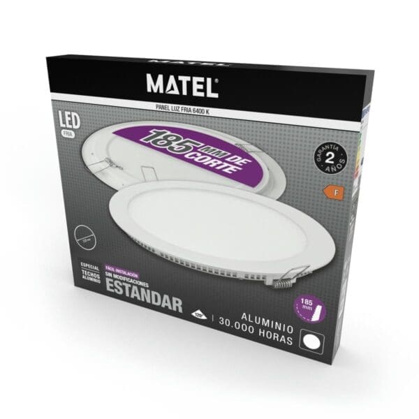 DOWNLIGHT LED REDONDO PLANO MATEL BRANCO 18W FRIA - Image 2