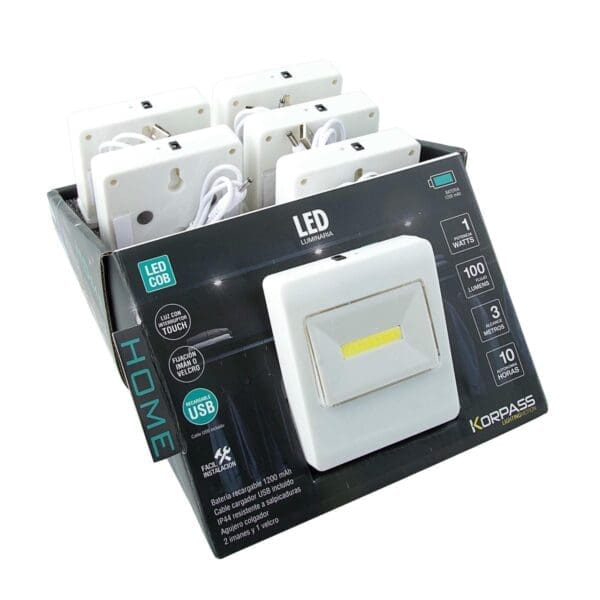 LUMINÁRIA LED COB KORPASS 1W A PILHAS (12 UNIDADES) - Image 2