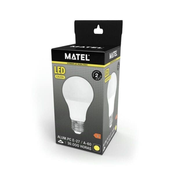 LÂMPADA LED PADRÃO MATEL E27 15W QUENTE - Image 2