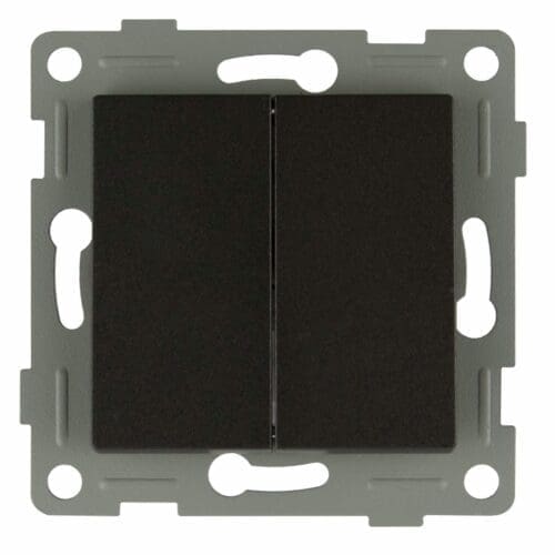 S-EMBUTIR COMUTADOR DUPLO GRAFITE ONLEX 10A 250V