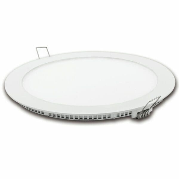 DOWNLIGHT LED REDONDO PLANO MATEL BRANCO 18W QUENTE