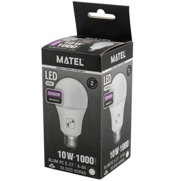 LÂMPADA LED MATEL SENSOR DE MOVIMENTO E27 10W FRIA - Image 2