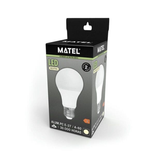 LÂMPADA LED PADRÃO MATEL E27 15W NEUTRA - Image 2