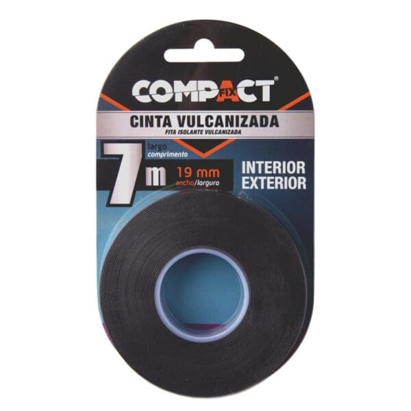 FITA VULCANIZADA COMPACTA PRETA 19MM x 7M - Image 2