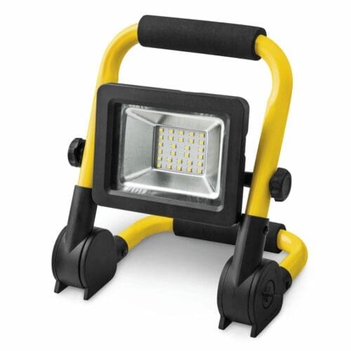 PROJETOR LED COM SUPORTE DOBRÁVEL MATEL IP65 20W FRIA