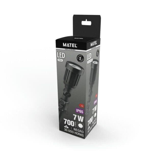 ESPIGA LED PARA JARDIM MATEL IP65 7W FRIA - Image 2