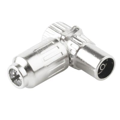 CONECTOR DE ANTENA METÁLICO ONLEX TV SATÉLITE ÂNGULO MACHO