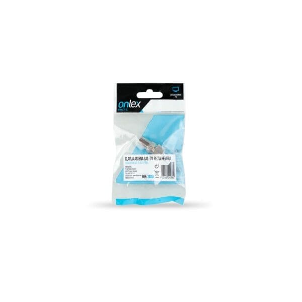 CONECTOR DE ANTENA METÁLICO ONLEX TV SATÉLITE RETO FÊMEA - Image 2