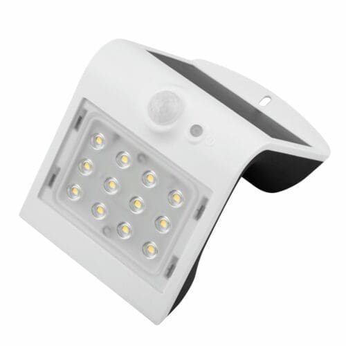 APLIQUE LED SOLAR KORPASS COM SENSOR 2W BRANCO FRIA