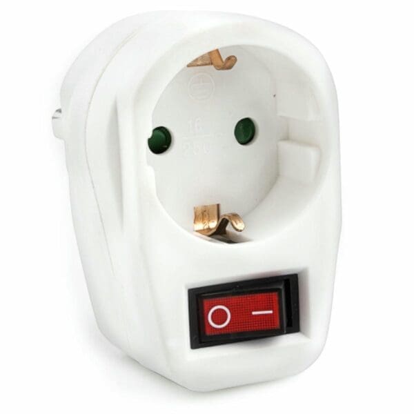 ADAPTADOR 1 TOMADA ONLEX BRANCO COM INTERRUPTOR BLISTER