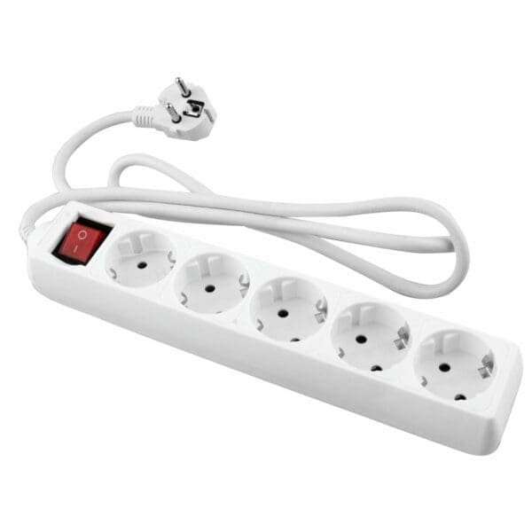 BASE BRANCA ONLEX T/T COM INTERRUPTOR CABO 5 MTS 5 TOMADAS