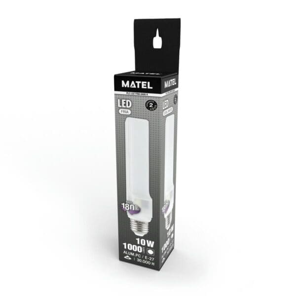 LÂMPADA LED PLC MATEL E-27 GIRATÓRIA 10W 230V FRIA - Image 2