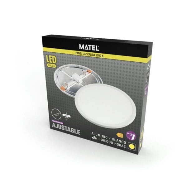 DOWNLIGHT LED AJUSTÁVEL REDONDO MATEL BRANCO 30W QUENTE - Image 2