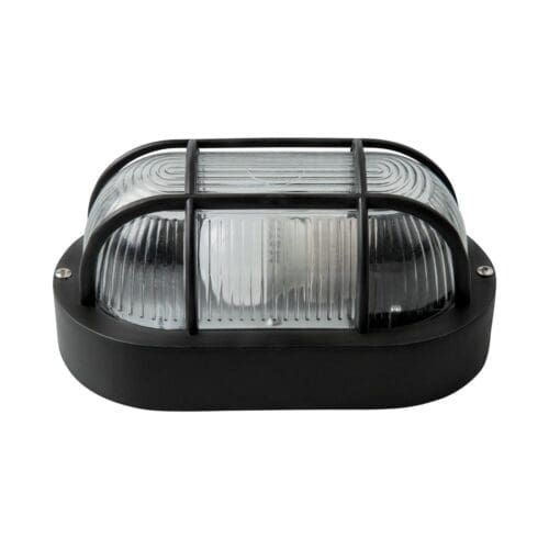 APLIQUE OVAL EXTERIOR IP54 E27 PRETO