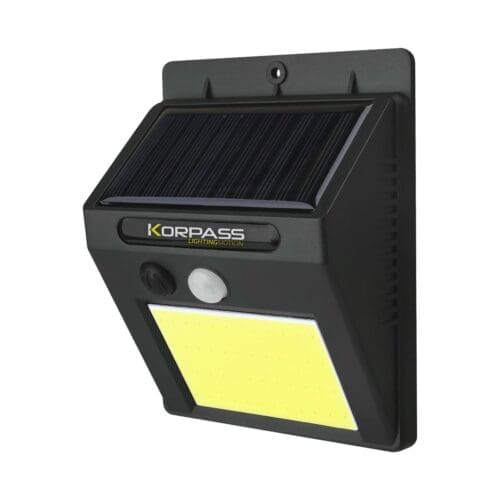 APLIQUE LED COB SOLAR KORPASS COM SENSOR 5W LUZ FRIA